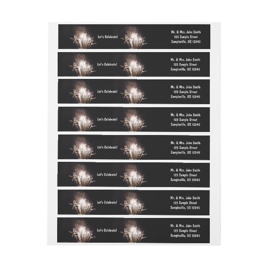 White and Gold Fireworks I Patriottic Celebration (Vel)