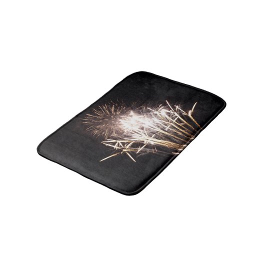 White and Gold Fireworks I Patriottic Celebration Badmat (Gekanteld)