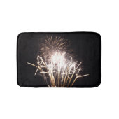 White and Gold Fireworks I Patriottic Celebration Badmat (Voorkant)