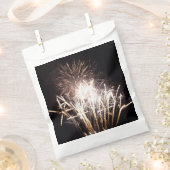White and Gold Fireworks I Patriottic Celebration Bedankzakje (Geknipt)