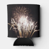 White and Gold Fireworks I Patriottic Celebration Blikjeskoeler (Achterkant)