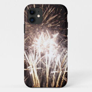 White and Gold Fireworks I Patriottic Celebration iPhone 11 Hoesje