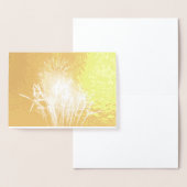 White and Gold Fireworks I Patriottic Celebration Folie Kaarten (Display)