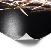 White and Gold Fireworks I Patriottic Celebration Foto Afdruk (Hoek)