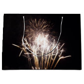 White and Gold Fireworks I Patriottic Celebration Groot Cadeauzakje (Voorkant)