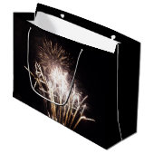 White and Gold Fireworks I Patriottic Celebration Groot Cadeauzakje (Voorkant Gekanteld)