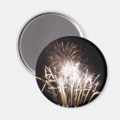 White and Gold Fireworks I Patriottic Celebration Magneet (Voorkant / Achterkant)