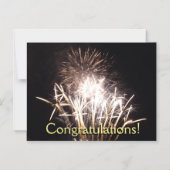 White and Gold Fireworks I Patriottic Celebration Magnetische Uitnodiging (Voorkant)