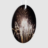 White and Gold Fireworks I Patriottic Celebration Ornament (voorkant)
