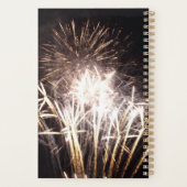 White and Gold Fireworks I Patriottic Celebration Planner (Achterkant)