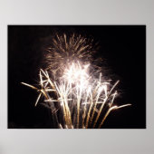 White and Gold Fireworks I Patriottic Celebration Poster (Voorkant)