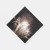 White and Gold Fireworks I Patriottic Celebration Servetten (Hoek)