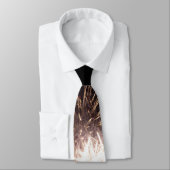 White and Gold Fireworks I Patriottic Celebration Stropdas (Gebonden)