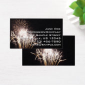 White and Gold Fireworks I Patriottic Celebration Visitekaartje (Bureau)
