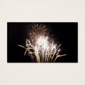 White and Gold Fireworks I Patriottic Celebration Visitekaartje (Achterkant)
