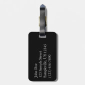 White and Gold Fireworks II Patriottic Celebration Bagagelabel (Achterkant verticaal)