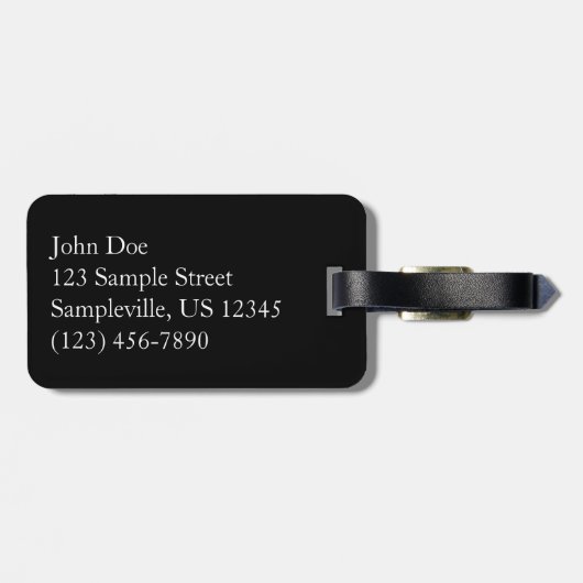 White and Gold Fireworks II Patriottic Celebration Bagagelabel (Achterkant horizontaal)