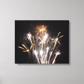 White and Gold Fireworks II Patriottic Celebration Canvas Afdruk (Voorkant)