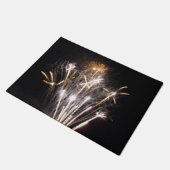 White and Gold Fireworks II Patriottic Celebration Deurmat (Schuin)