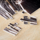 White and Gold Fireworks II Patriottic Celebration Legpuzzel (Zijkant)