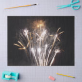 White and Gold Fireworks II Patriottic Celebration Tissuepapier (Craft)
