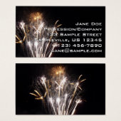 White and Gold Fireworks II Patriottic Celebration Visitekaartje (Voorkant /achterkant)