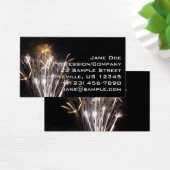 White and Gold Fireworks II Patriottic Celebration Visitekaartje (Bureau)