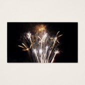 White and Gold Fireworks II Patriottic Celebration Visitekaartje (Achterkant)