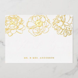 White and Gold Foil Floral Weddenschap Hartelijk d Folie Uitnodiging