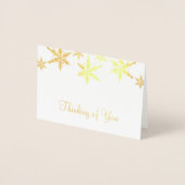 White and Gold Foil Snowflake Thinking of You Card Folie Kaarten (Voorkant)