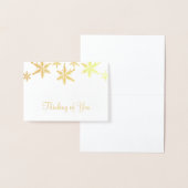White and Gold Foil Snowflake Thinking of You Card Folie Kaarten (Display)