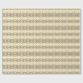 White and Gold Geometric Quatrefoil Patroon Cadeaupapier (Vlak)