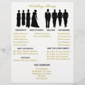 White and Gold Heart Polka Dot Ceremony Flyer (Achterkant)