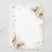 White and Gold Holiday Cocktail Party Invitation Kaart (Achterkant)