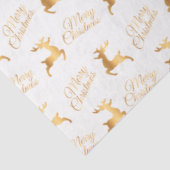 White and Gold Merry Christmas Word Art Tissuepapier (Detail)