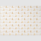 White and Gold Merry Christmas Word Art Tissuepapier (Voorkant)