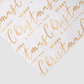 White and Gold Merry Christmas Word Art Tissuepapier (Detail)
