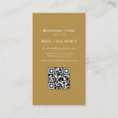 White and Gold Paint Swirl Design – Custom Visitekaartje (Achterkant)