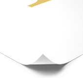 White and Gold Personalized Monogram and Name Perfect Poster (Hoek)