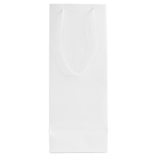 White and Gold Personalized Monogram and Name Wijn Cadeautas (Achterkant)