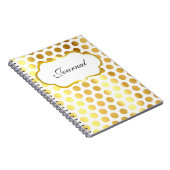 White and gold polka dot journal notitieboek (Rechterzijde)