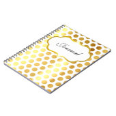 White and gold polka dot journal notitieboek (Linkerzijde)