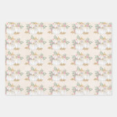 White and Gold Pumpkins Waterverf Pattern Inpakpapier Vel (Voorkant 2)