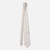 White and Gold Pumpkins Waterverf Pattern Stropdas (Achterkant)