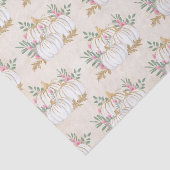 White and Gold Pumpkins Waterverf Pattern Tissuepapier (Detail)