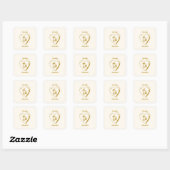 White and Gold Wedding Sticker (Vel)
