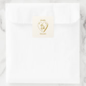 White and Gold Wedding Sticker (Tas)