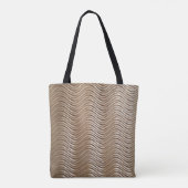 White and gray striped textile tote bag (Achterkant)