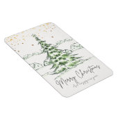 White and Green Hand drawn Cute Merry Christmas an Magneet (Rechterzijde)