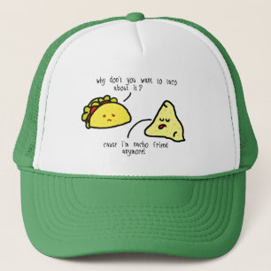 White and Green Taco and Nacho Trucker Hat Trucker Pet